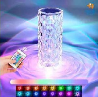 Crystal Touch Lamp for Bedroom and Desk Decor, Elegant Ambient Light Gift Item for Home Styling, Corporate Gifting and Premium Table Display Use